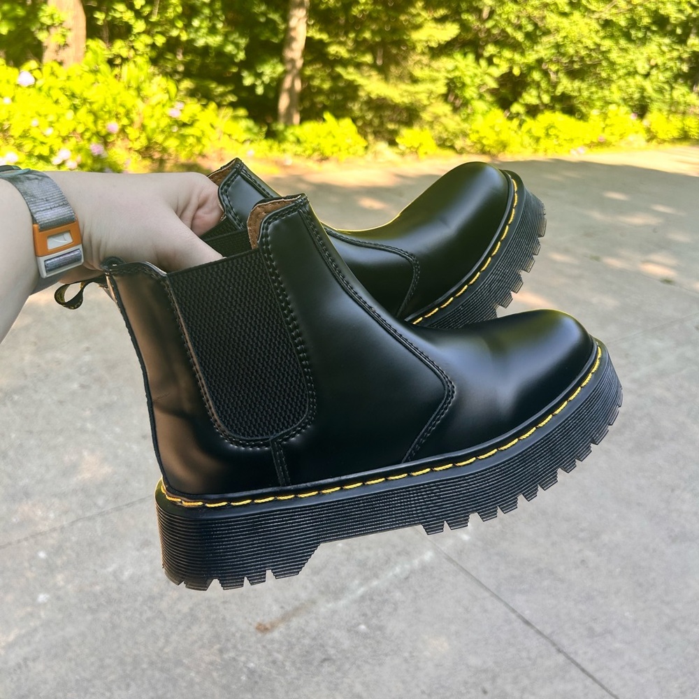 Dr. Martens Black Platform Chelsea Boots - Picture 6 of 8
